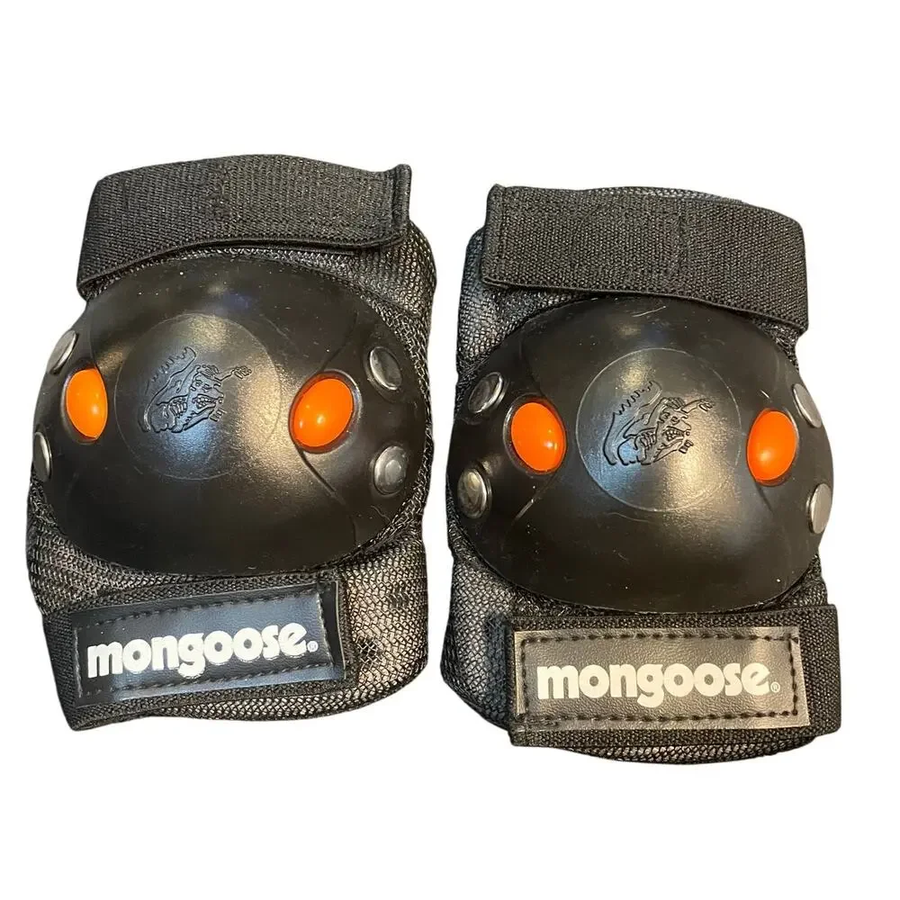 Mongoose BMX Bike Gel Knee Elbow Pad Set Youth Kids Skateboard Protective Gear
